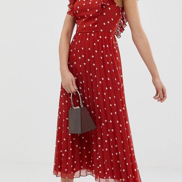 Polka dot dress, length 53, chest 21, waist 19 - Picture 4 of 4